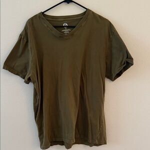 American Giant Khaki V-Neck T-Shirt